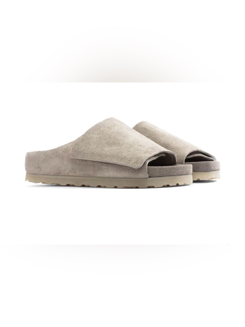 Birkenstock x Fear of God Suede Slides in Taupe Size 42